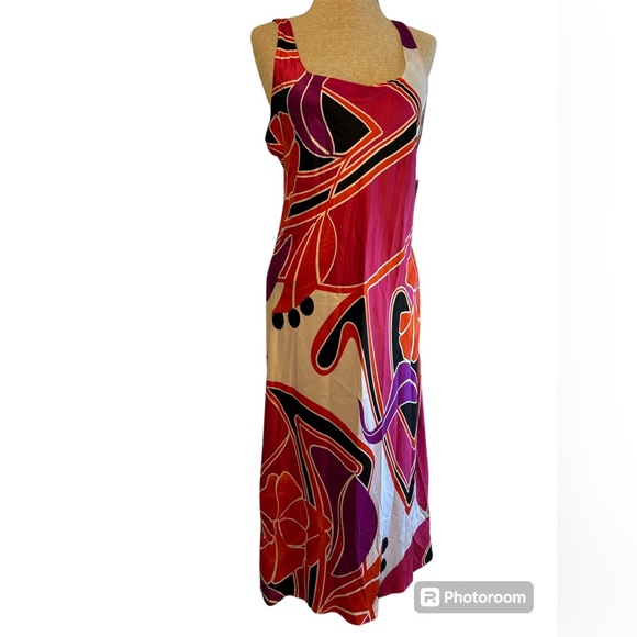 NWT Natori Women's Nightgown & Robe Set Floral Abstract Print Gown (M) Robe (S) - Picture 2 of 9